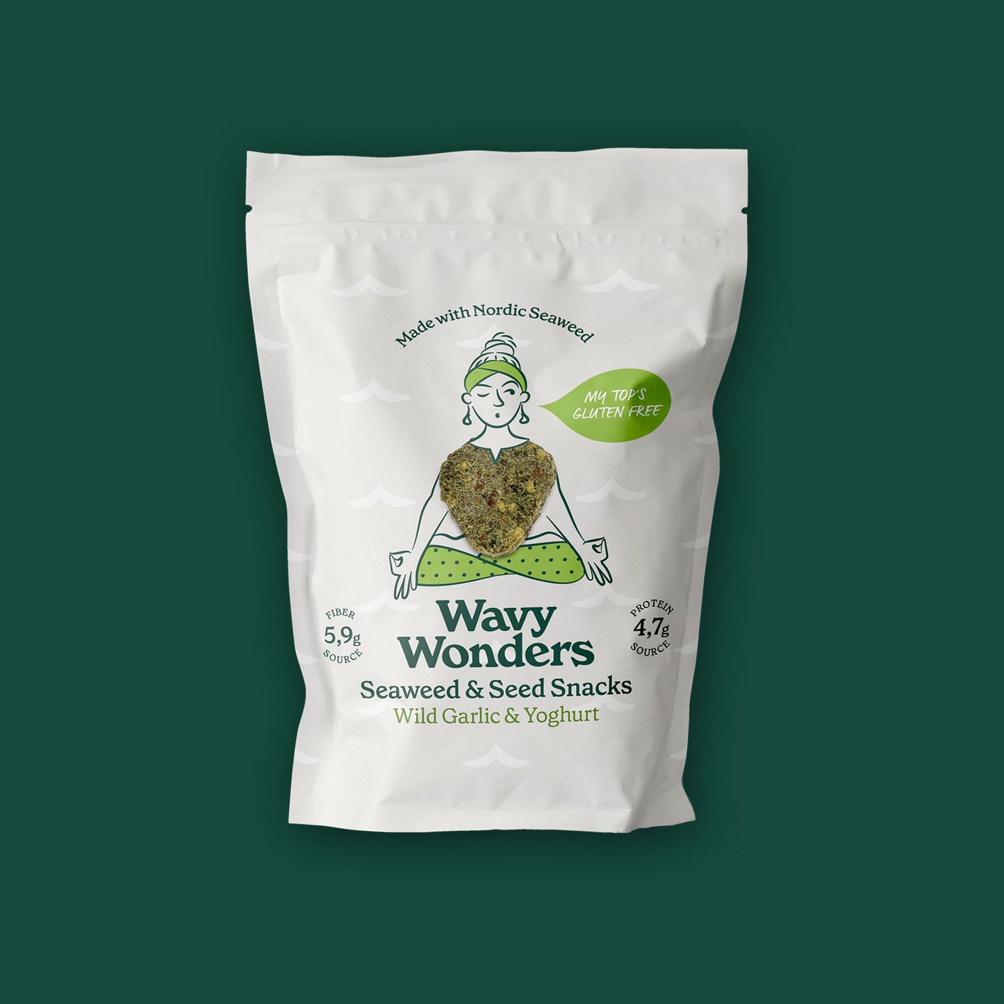 Wild Garlic & Yoghurt. 6x Seaweed & Seed Snacks