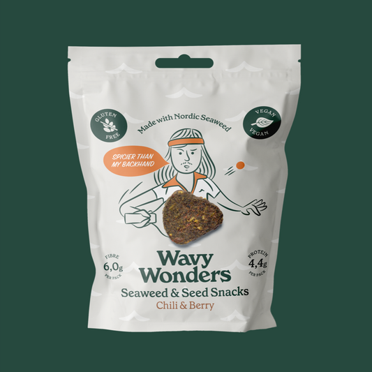 Chili & Berry. 6x Seaweed & Super-Seed Snacks.