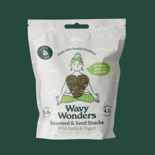 Wild Garlic & Yoghurt. 6x Seaweed & Super-Seed Snacks